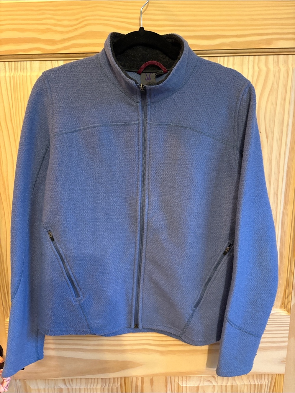 ibex Periwinkle Blue Full-Zip Fleece Jacket